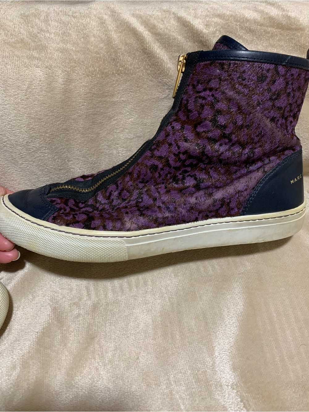 Marc By Marc Jacobs Purple Leopard-Print High-Top Sneakers - Women’s size 9?😉